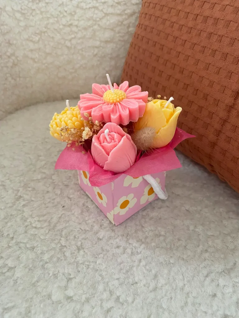 BOUQUETS DE BOUGIES bouquet harmonie the glace peche