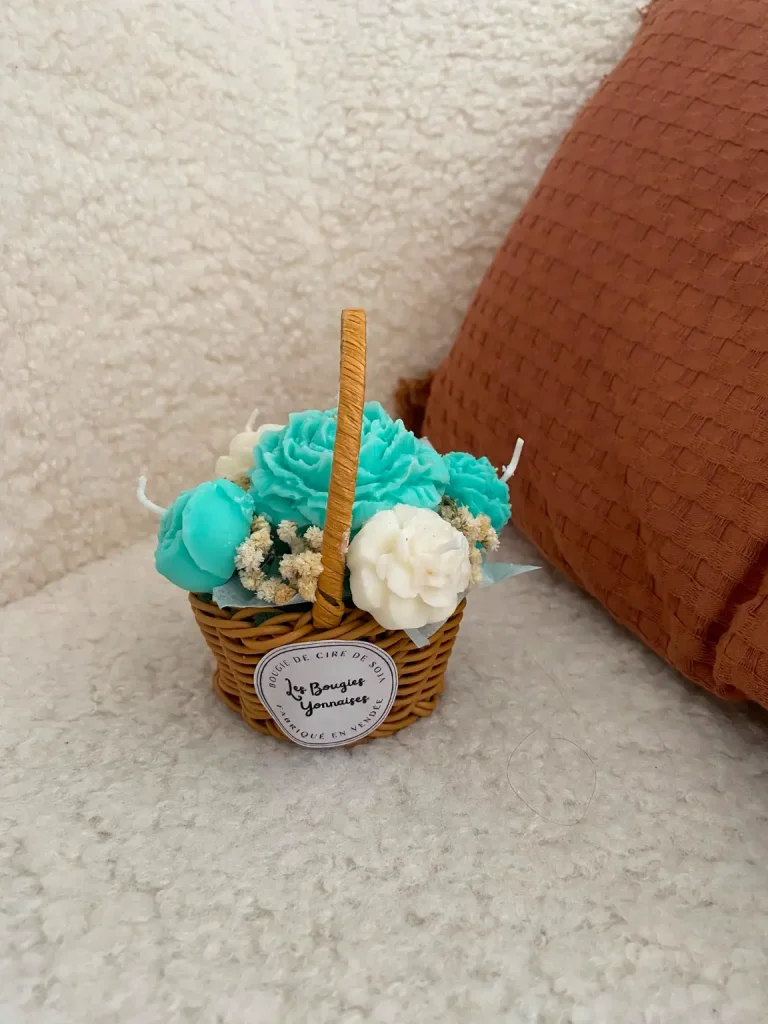 BOUQUETS DE BOUGIES panier perle les bougies yonnaises